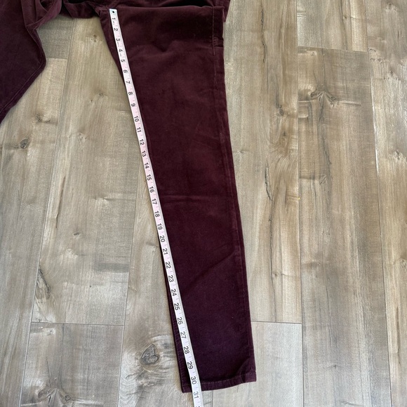 Cabi Skinny Leg Corduroy Pants Women 4 Burgundy Red Fall Winter Stretch - Picture 6 of 6